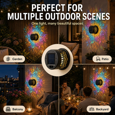 GloPetal™ Solar Wall Light Projector